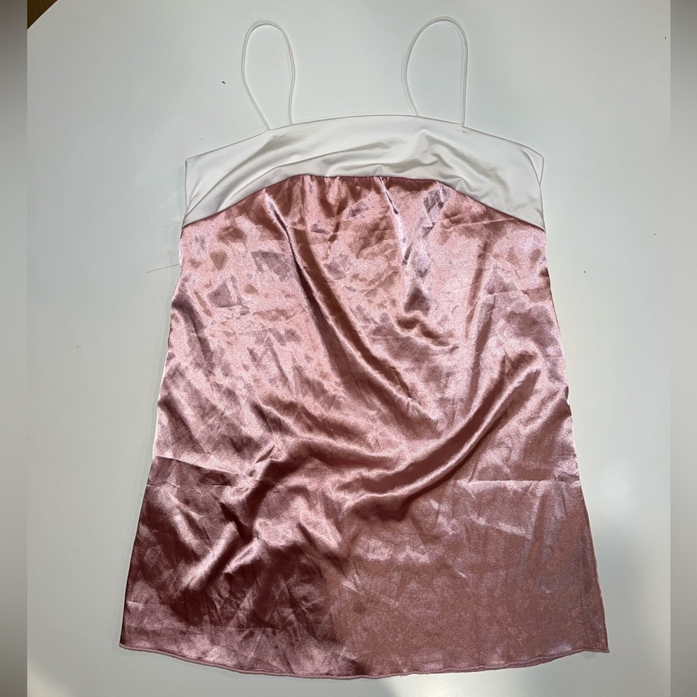 Vintage mini satin pink slip